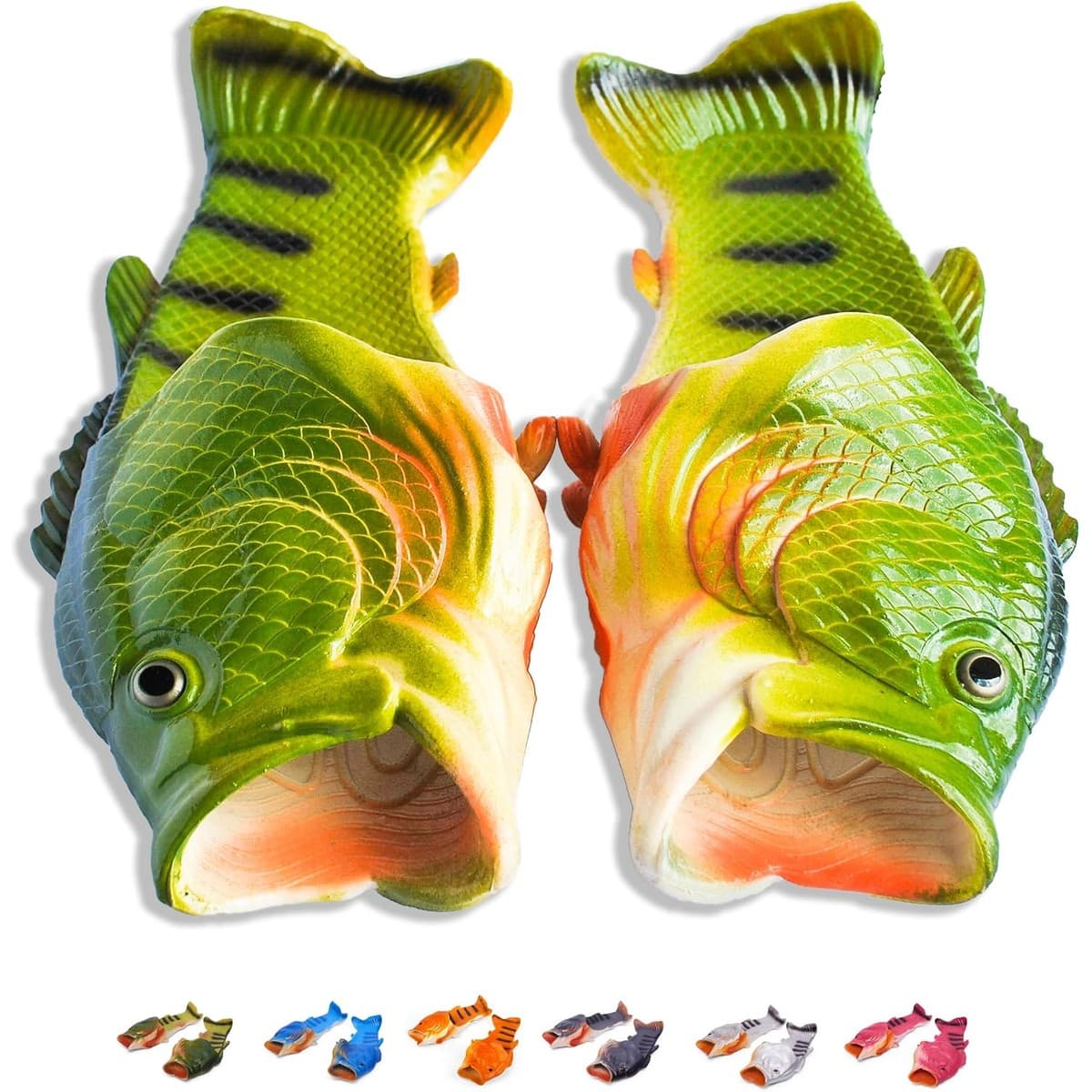 Coddies green fish-shaped flip flops