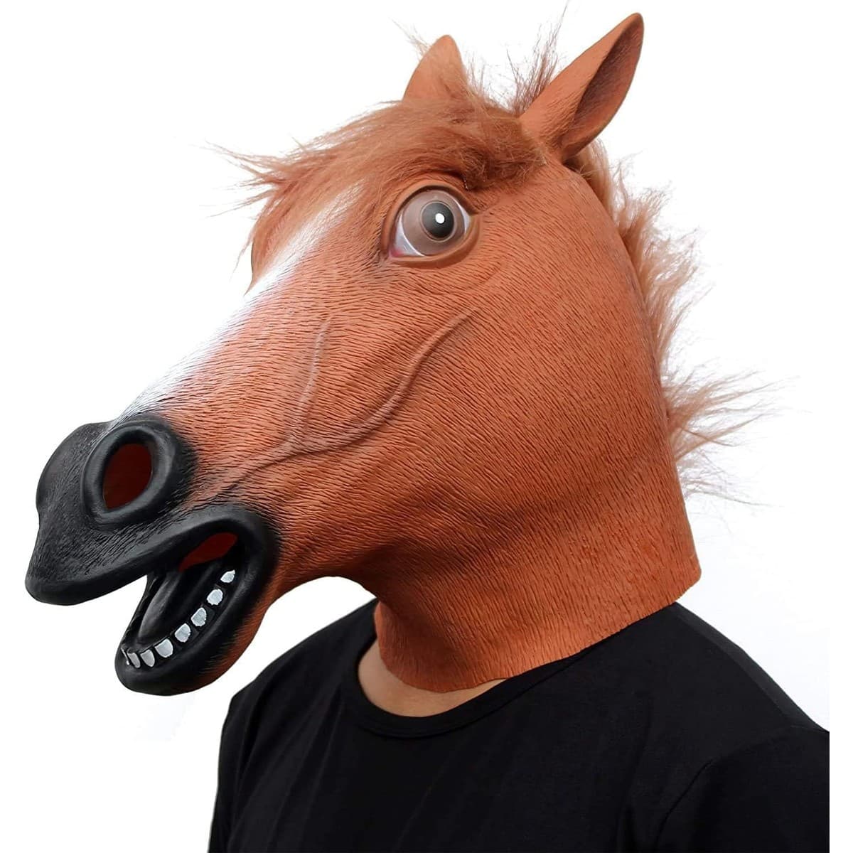 Brown CreepyParty full-head horse mask
