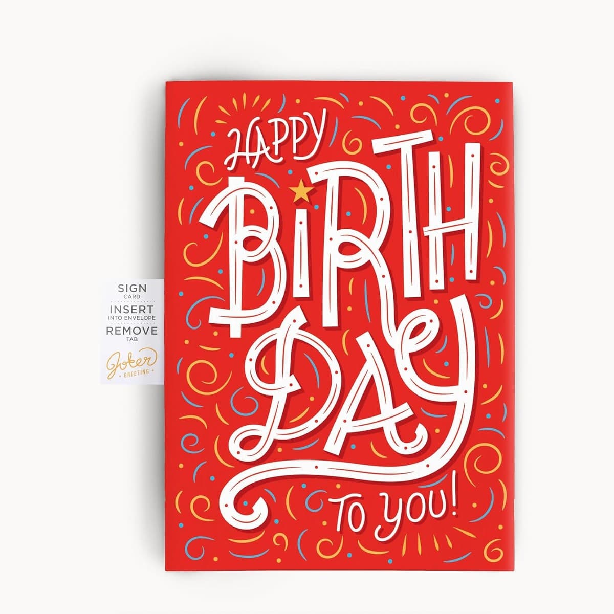 Joker Greeting endless musical birthday prank card with glitter