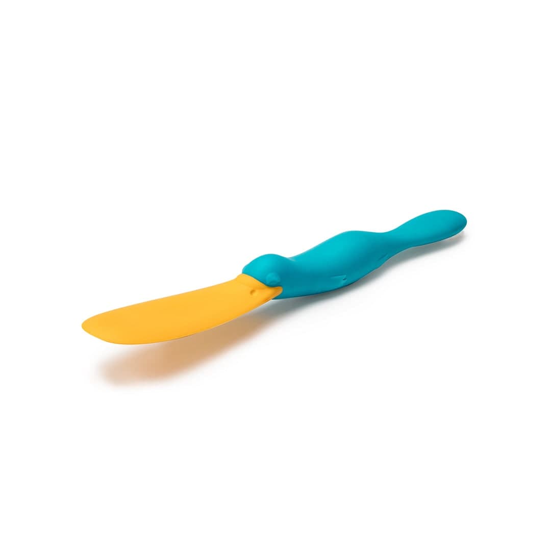 Blue and yellow OTOTO Splatypus jar scraper