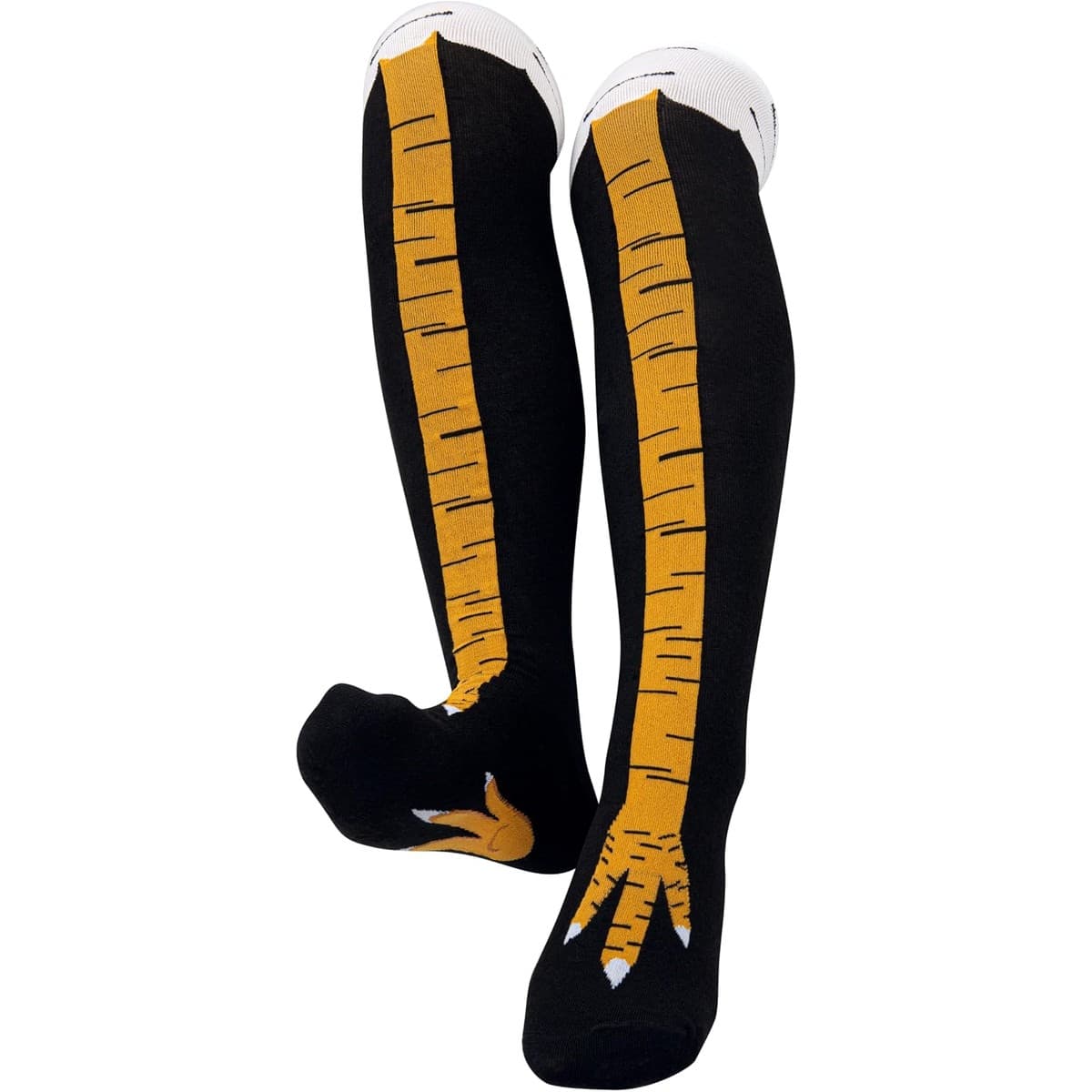 Pcavin knee-high socks printed as realistic chicken feet and legs