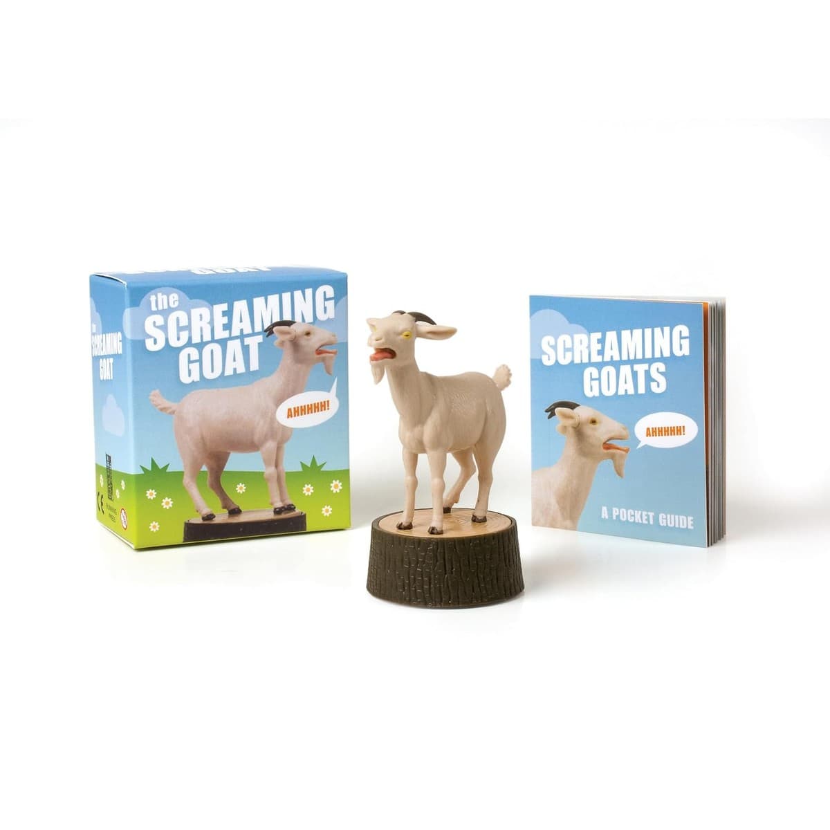 The Screaming Goat miniature figure and book set